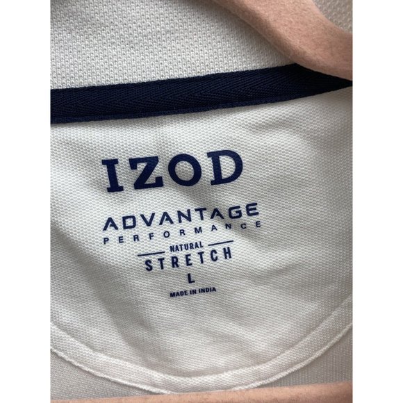 izod Polo Shirt Mens White Golf T-Shirt Collared Size Large, New - Picture 6 of 12